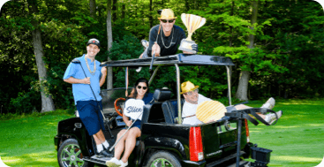 The Elite Digital team at a golf tournament.