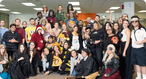 The Elite Digital team in their Halloween costumes.