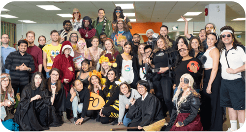 The Elite Digital team in their Halloween costumes.