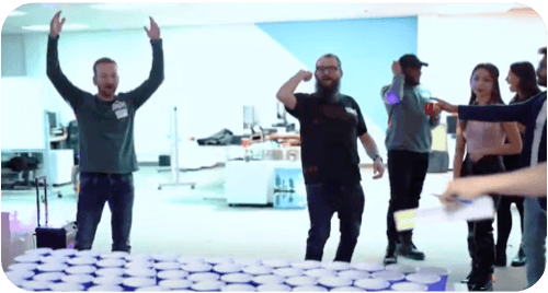 The Elite Digital team at their holiday party.