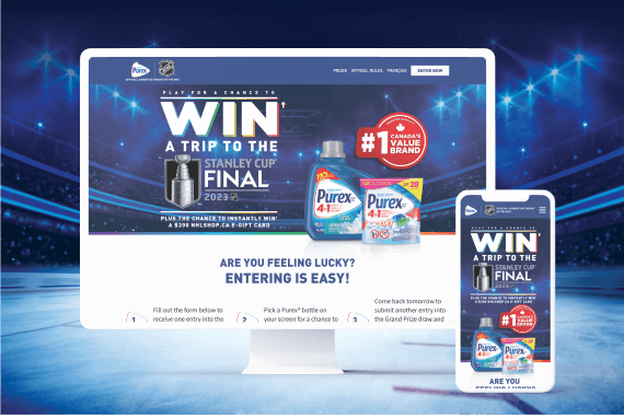 Purex / NHL Game Shopper Marketing Program with HTML5 Game