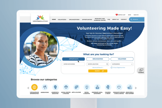 Volunteer Success Brand & Web Application Development